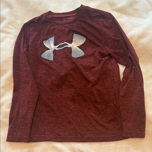 Under Armour Kids' Burgundy Long Sleeve Tee